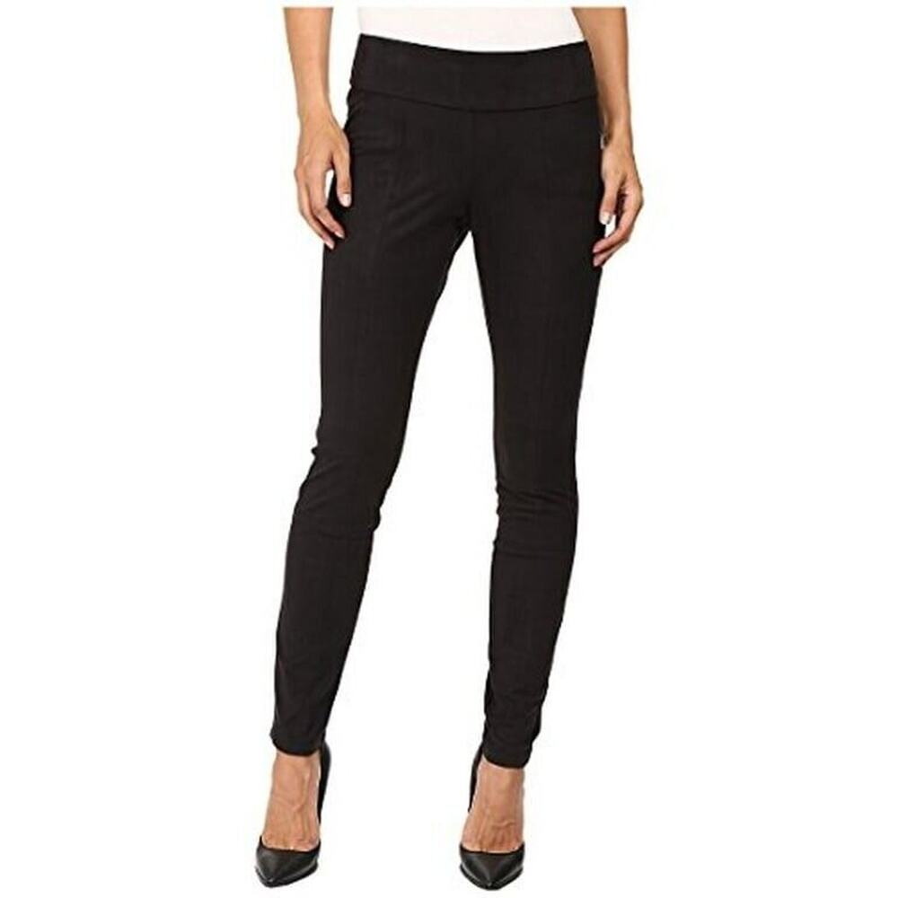NEW!! Nic+Zoe Women SIZE S Black Faux Vegan Suede Pull On Pants Legging All1842